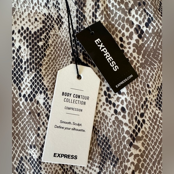 NWT Express Body Contour Collection Compression Snake-Print Dress Women’s Medium - Picture 5 of 9